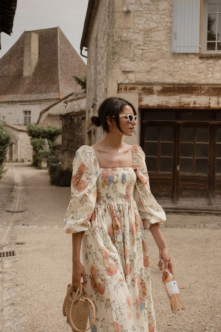 SheerLuxe Floral Print dress
